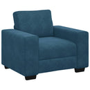 sofastol 100x77x82 cm fløjl blå