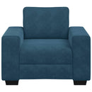 sofastol 100x77x82 cm fløjl blå