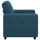 sofastol 100x77x82 cm fløjl blå