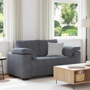 elskovssofa 160x77x82 cm fløjl mørkegrå