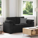 elskovssofa 160x77x82 cm fløjl sort