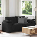 elskovssofa 180x77x82 cm fløjl sort
