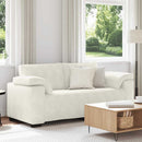 elskovssofa 180x77x82 cm fløjl cremefarvet