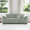 3-personers sofa 220x77x82 cm velour lysegrå
