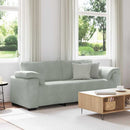 3-personers sofa 220x77x82 cm velour lysegrå
