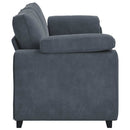 3-personers sofa 220x77x82 cm fløjl mørkegrå