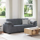 3-personers sofa 220x77x82 cm fløjl mørkegrå