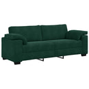3-personers sofa 220x77x82 cm fløjl mørkegrøn