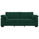 3-personers sofa 220x77x82 cm fløjl mørkegrøn