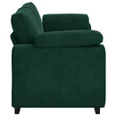 3-personers sofa 220x77x82 cm fløjl mørkegrøn