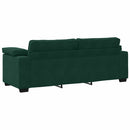 3-personers sofa 220x77x82 cm fløjl mørkegrøn