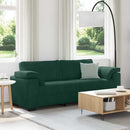 3-personers sofa 220x77x82 cm fløjl mørkegrøn