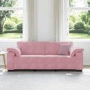 3-personers sofa 220x77x82 cm fløjl lyserød