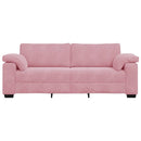 3-personers sofa 220x77x82 cm fløjl lyserød