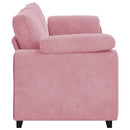 3-personers sofa 220x77x82 cm fløjl lyserød