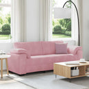 3-personers sofa 220x77x82 cm fløjl lyserød