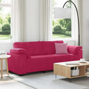 3-personers sofa 220x77x82 cm fløjl vinrød