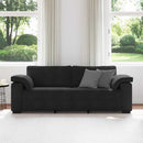3-personers sofa 220x77x82 cm velour sort