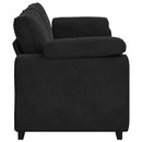 3-personers sofa 220x77x82 cm velour sort