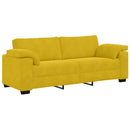 3-personers sofa 220x77x82 cm fløjl gul