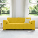 3-personers sofa 220x77x82 cm fløjl gul