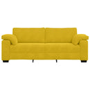 3-personers sofa 220x77x82 cm fløjl gul