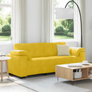 3-personers sofa 220x77x82 cm fløjl gul