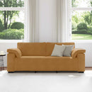 3-personers sofa 220x77x82 cm fløjl brun