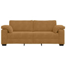 3-personers sofa 220x77x82 cm fløjl brun