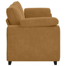 3-personers sofa 220x77x82 cm fløjl brun