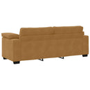 3-personers sofa 220x77x82 cm fløjl brun