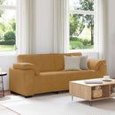 3-personers sofa 220x77x82 cm fløjl brun