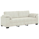 3-personers sofa 220x77x82 cm fløjl cremefarvet