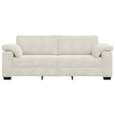 3-personers sofa 220x77x82 cm fløjl cremefarvet