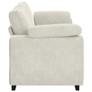 3-personers sofa 220x77x82 cm fløjl cremefarvet