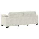 3-personers sofa 220x77x82 cm fløjl cremefarvet