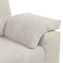 3-personers sofa 220x77x82 cm fløjl cremefarvet
