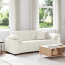 3-personers sofa 220x77x82 cm fløjl cremefarvet