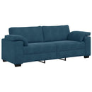 3-personers sofa 220x77x82 cm fløjl blå