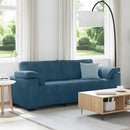 3-personers sofa 220x77x82 cm fløjl blå