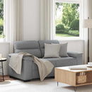 2-personers sofa 160x81x84 cm stof lysegrå