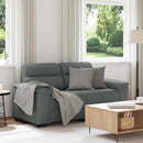 2-personers sofa 160x81x84 cm stof mørkegrå