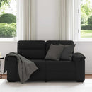 2-personers sofa 160x81x84 cm stof sort