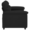 2-personers sofa 160x81x84 cm stof sort