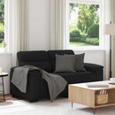 2-personers sofa 160x81x84 cm stof sort