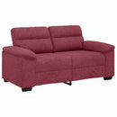 2-personers sofa 160x81x84 cm stof vinrød