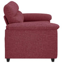 2-personers sofa 160x81x84 cm stof vinrød