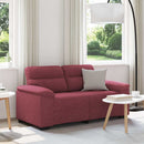 2-personers sofa 160x81x84 cm stof vinrød