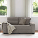 2-personers sofa 160x81x84 cm stof gråbrun