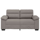 2-personers sofa 160x81x84 cm stof gråbrun